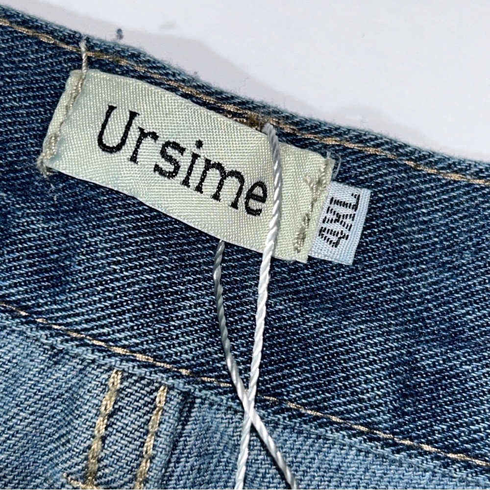 NWT URSIME Boho Patchwork Denim High Rise Retro Flare Jeans size 4XL - Picture 13 of 16